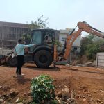 अवैध प्लाटिंग पर चला बुलडोजर